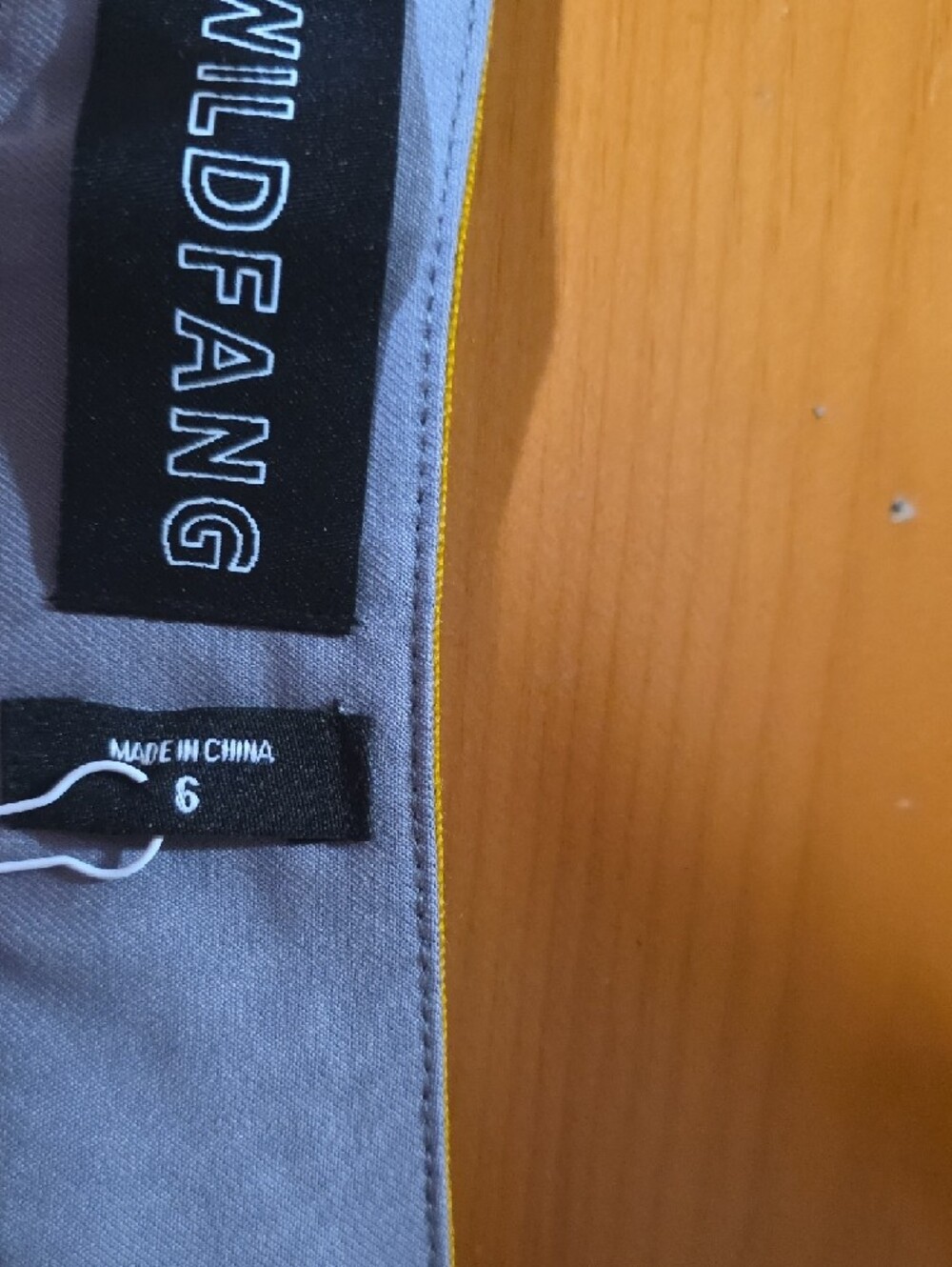 Wildfang Gray Skinny Pants with Yellow & White Striped Waistband - Picture 9 of 12
